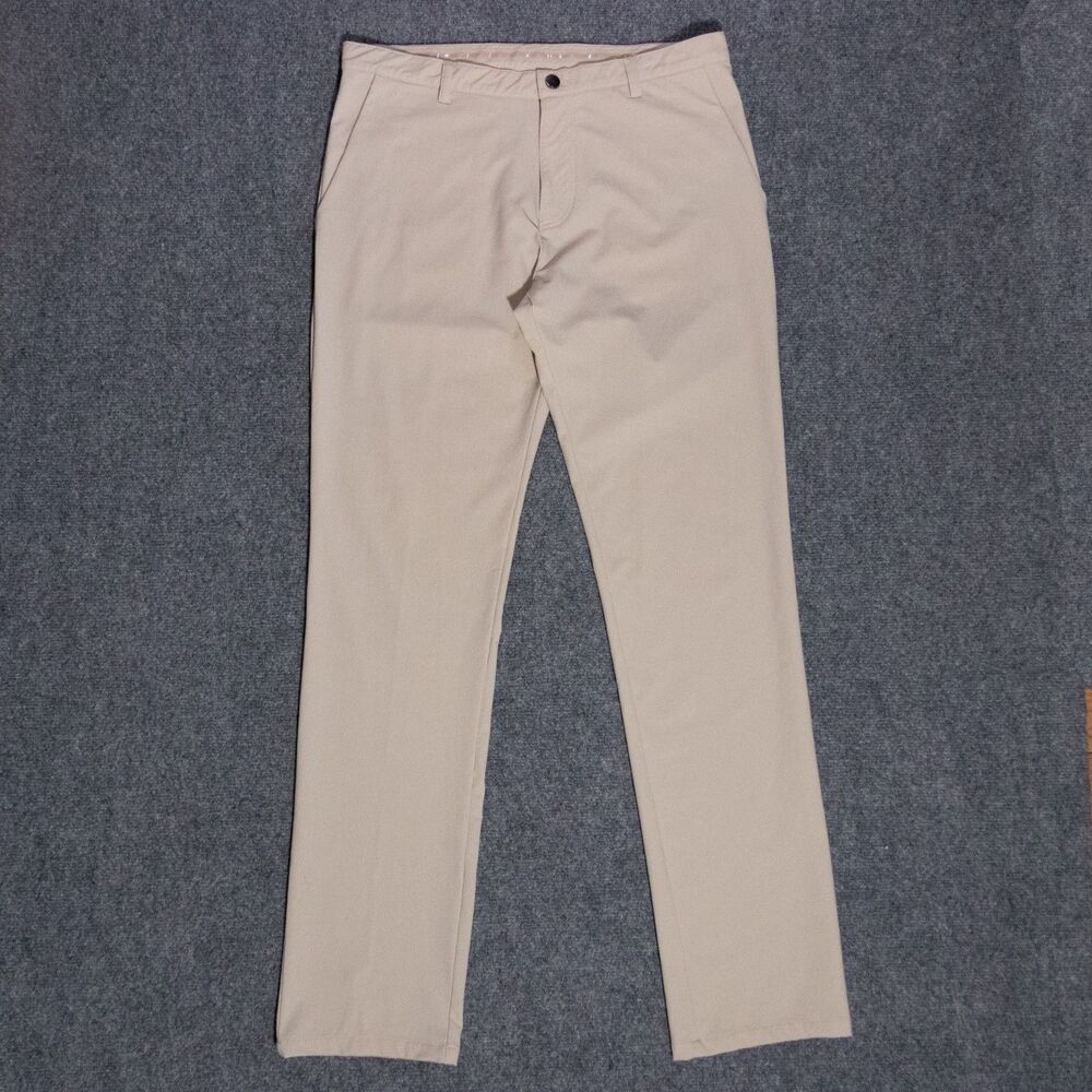 Ministry Of Supply Pants Slim Fit Performance Stretch Khaki Tan Men's 34x34 Golf